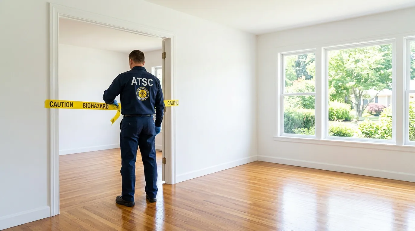 Certified biohazard cleanup crew performing Crime Scene Cleanup in Windsor